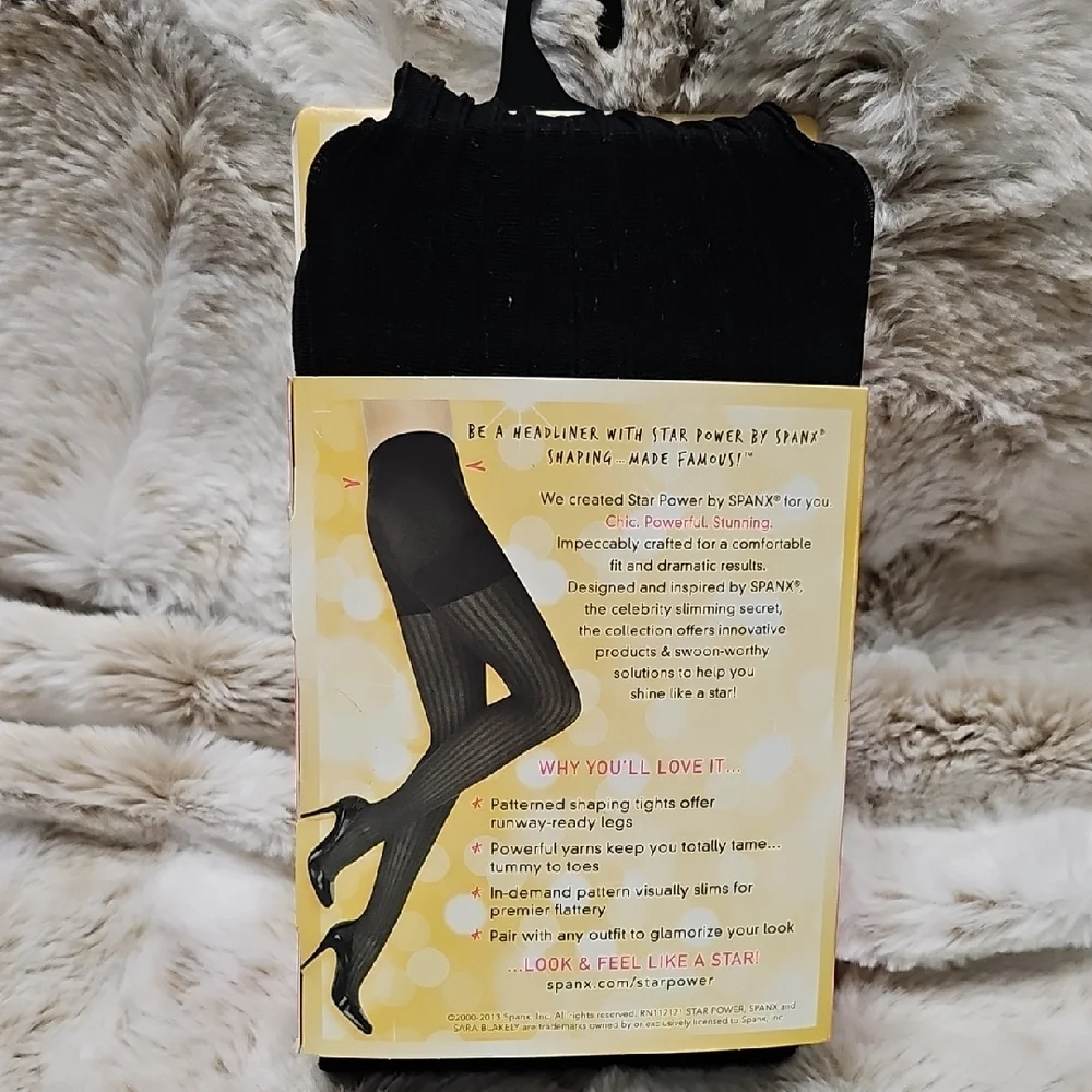 SPANX Black Patterned‎ Tights